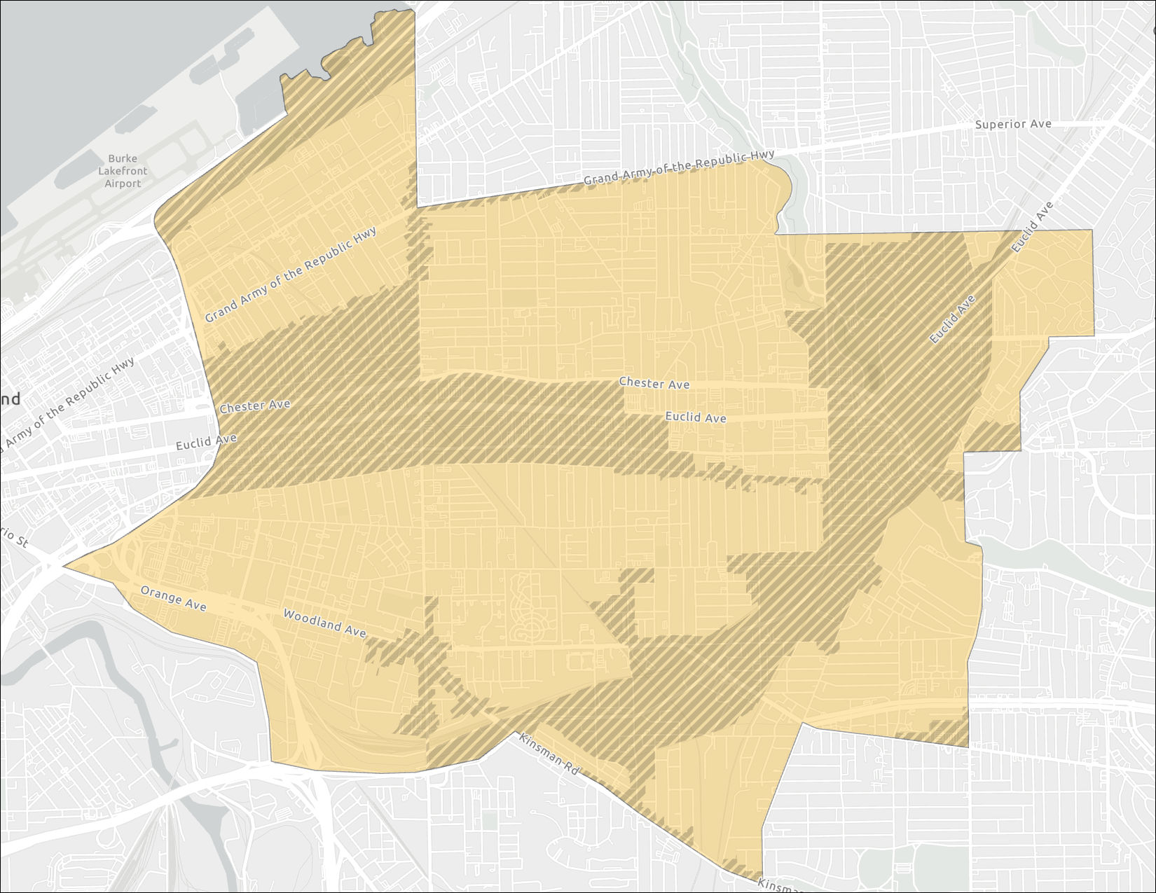 Central East Design Review Region with Shaded Design Review Districts