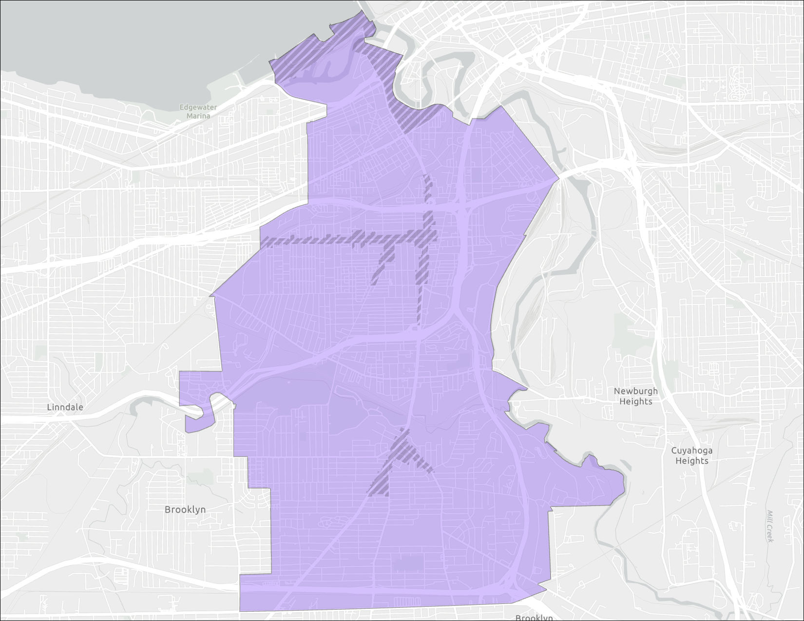 Near West Design Review Region with Shaded Design Review Districts