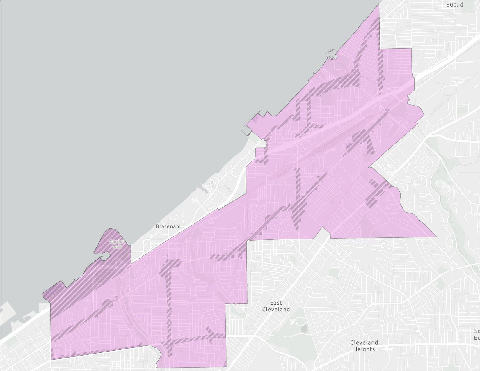 Northeast Design Review Region Map with Shaded Design Review Districts