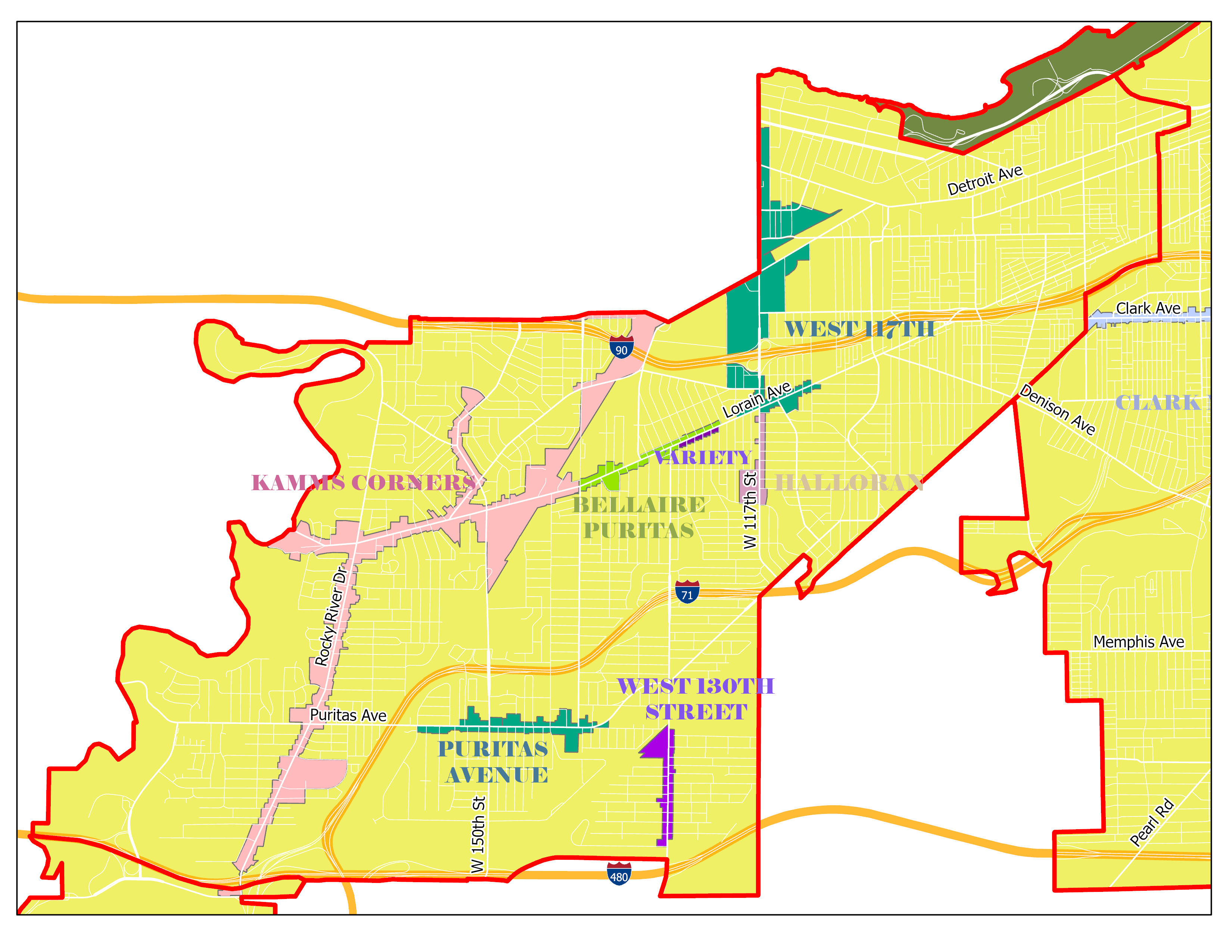 Far West Cleveland Map