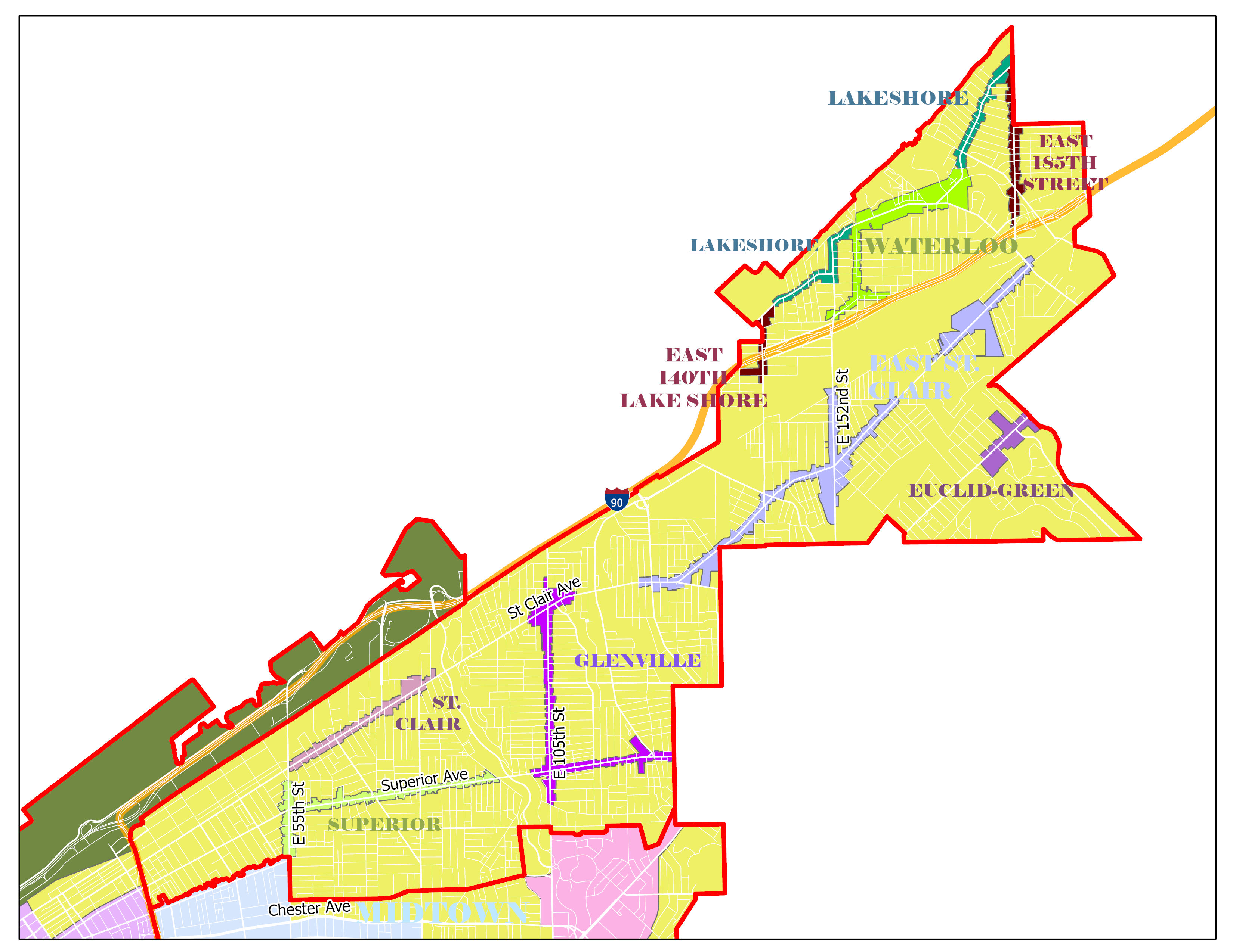 Northeast Cleveland Map