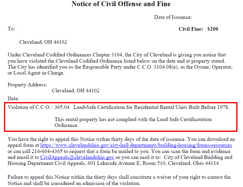 sample notice