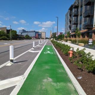 bike lane along street