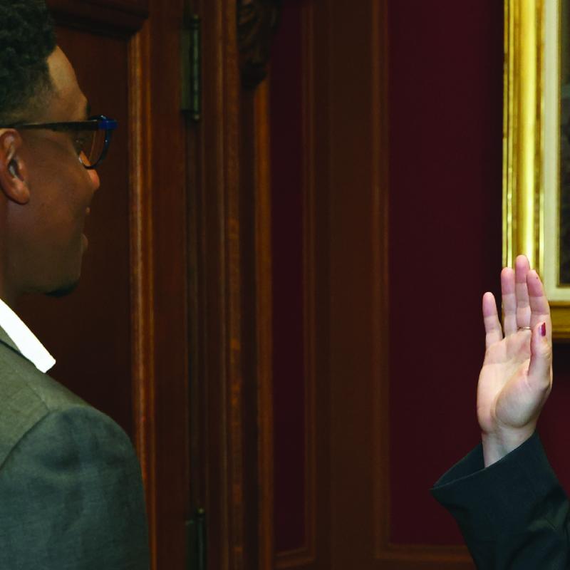 Kate Warren Swearing In