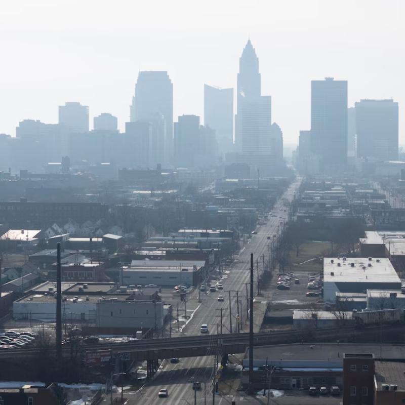Air Quality Alert Cleveland Skyline