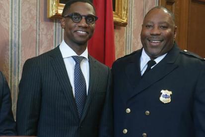 cleveland mayor bibb and new command staff police dept