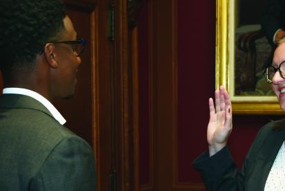 Kate Warren Swearing In