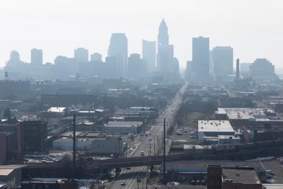 Air Quality Alert Cleveland Skyline