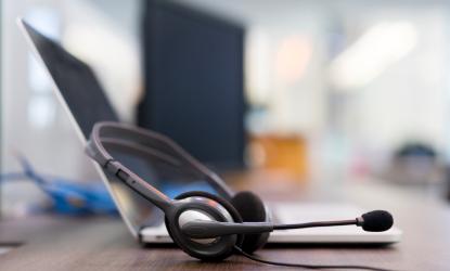 Headset on a desk