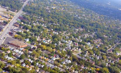 aerial view of Cleveland