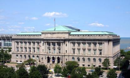 city hall beautiful summer day