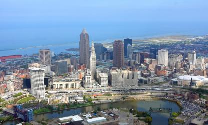 Aerial view of Cleveland