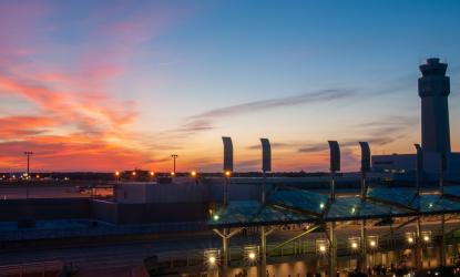 CLE Airport at dusk