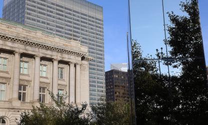 Cleveland City hall skyline