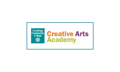 Cuyahoga Community College Creative Arts Academy logo featuring the Tri-C logo alongside colorful text reading “Creative Arts Academy.”