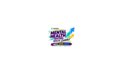 Colorful Mental Health Matters! Youth Summit logo featuring bold purple, green, blue, and yellow graphics with arrows and the tagline “Make Your Move.”