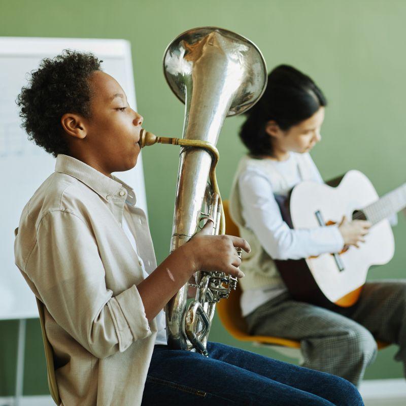 person playing instrument