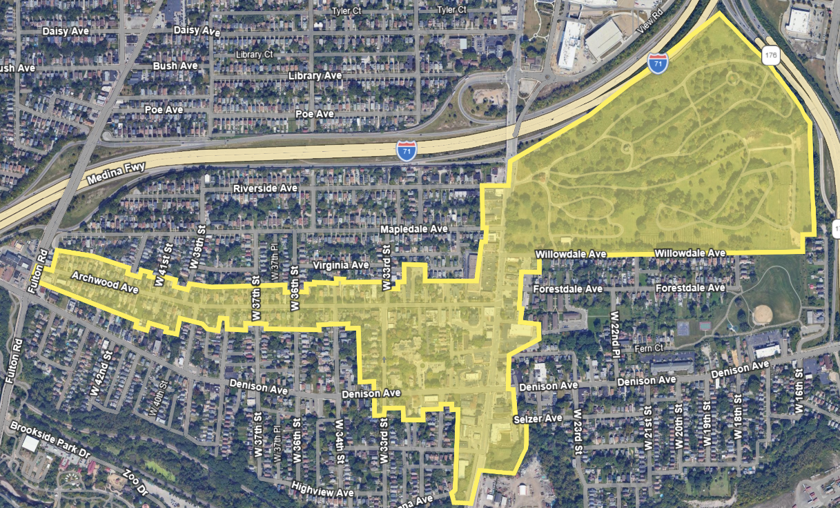 map of the Brooklyn Centre Historic District