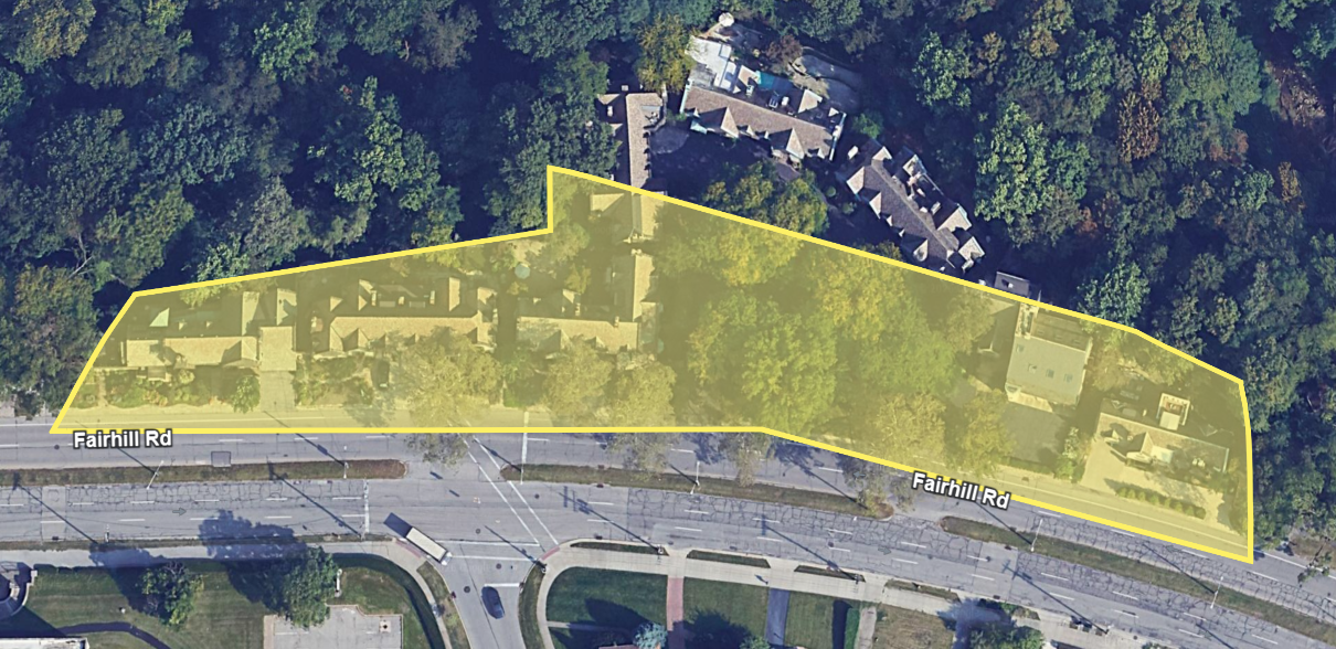 map of the Fairhill Village Historic District