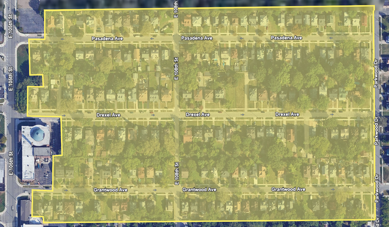 map of the Grantwood Allotments Historic District