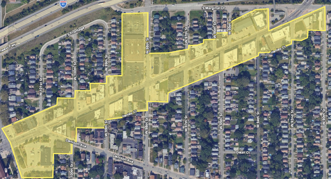 map of the Lorain Station Historic District