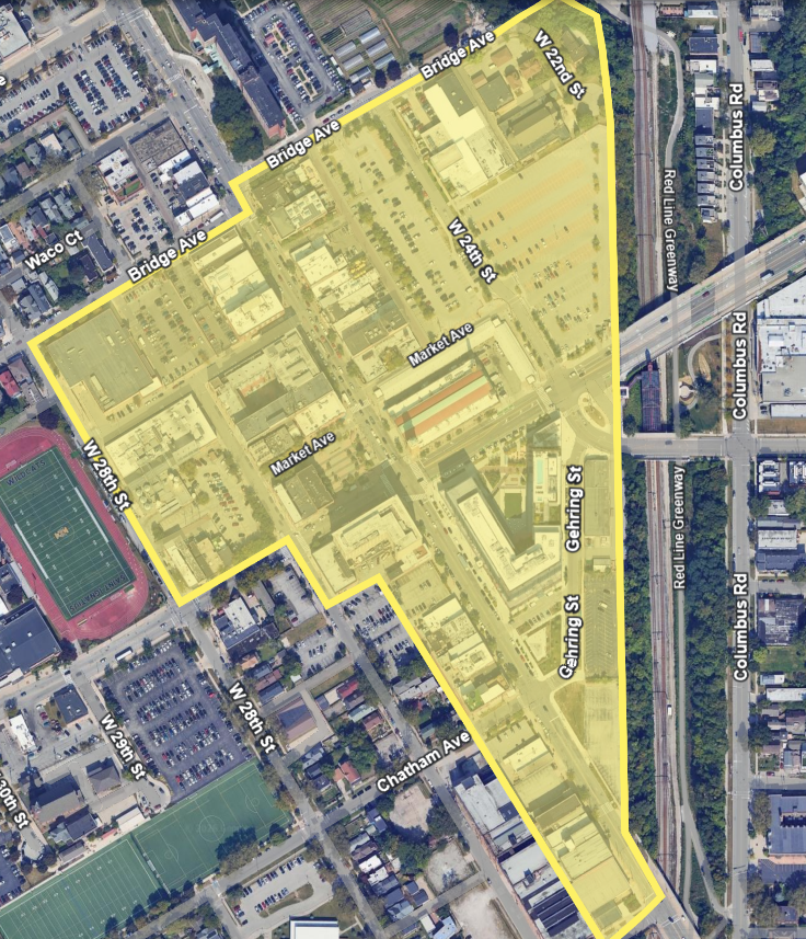map of the Market Square Historic District