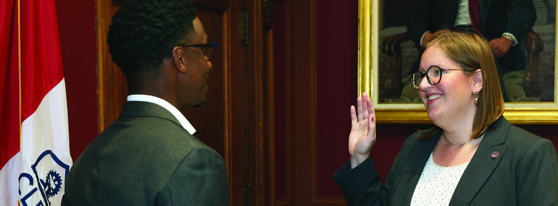Kate Warren Swearing In