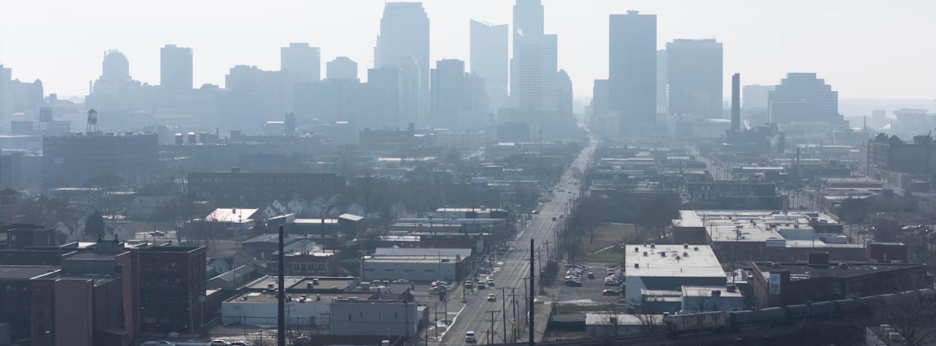 Air Quality Alert Cleveland Skyline