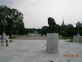 Wade Park lagoon from front steps of Cleveland Museum of Art