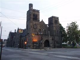 Calvary Presbyterian Church - Euclid Avenue elevation looking southwest