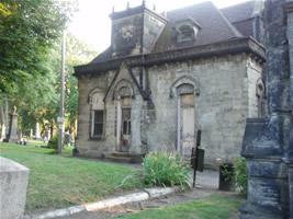 Monroe Street Cemetery Recieving Vault - looking southwest