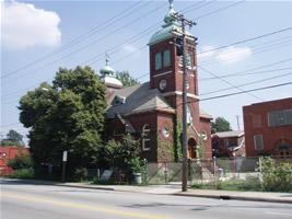 Holy Resurrection Church - Detroit Avenue elevation - looking southeast
