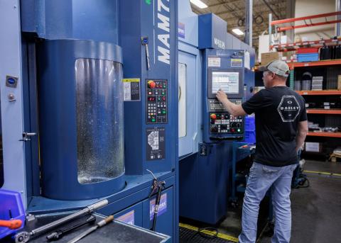 worker operating machinery