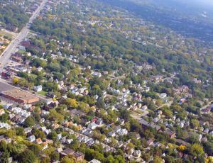 aerial view of Cleveland