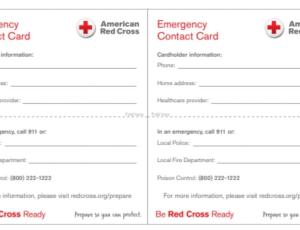 American Red Cross Contact Card