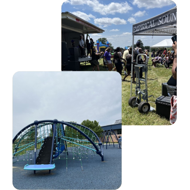 playground and outdoor gathering