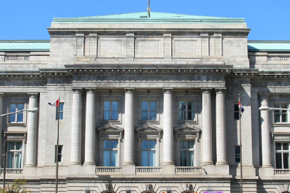 city of cleveland city hall blue skies 